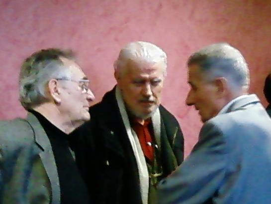 Maurice Picon (au centre) lors de la commémoration à J.-N. Barrandon le 22 janvier 2008 au Centre Ernest Babelon
